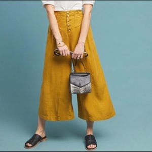Anthropologie Oceanside Cropped Wide Leg Pants